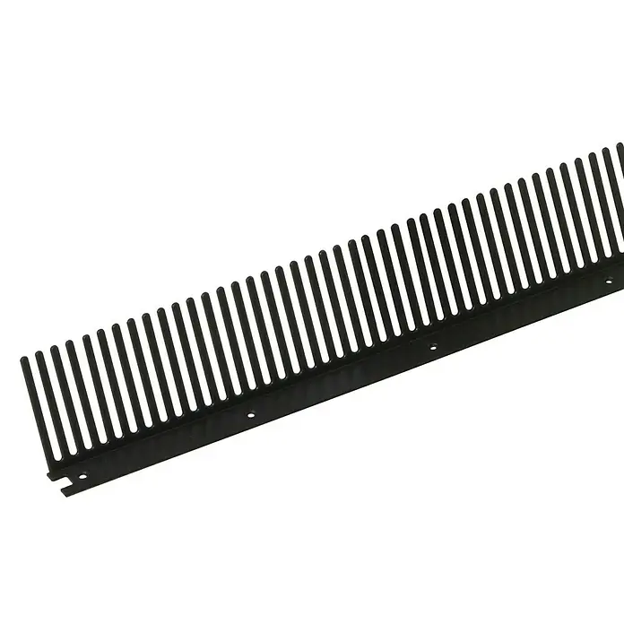 Dakota Peine de canalón - 1 m x 1 cm x 11 cm, Negro