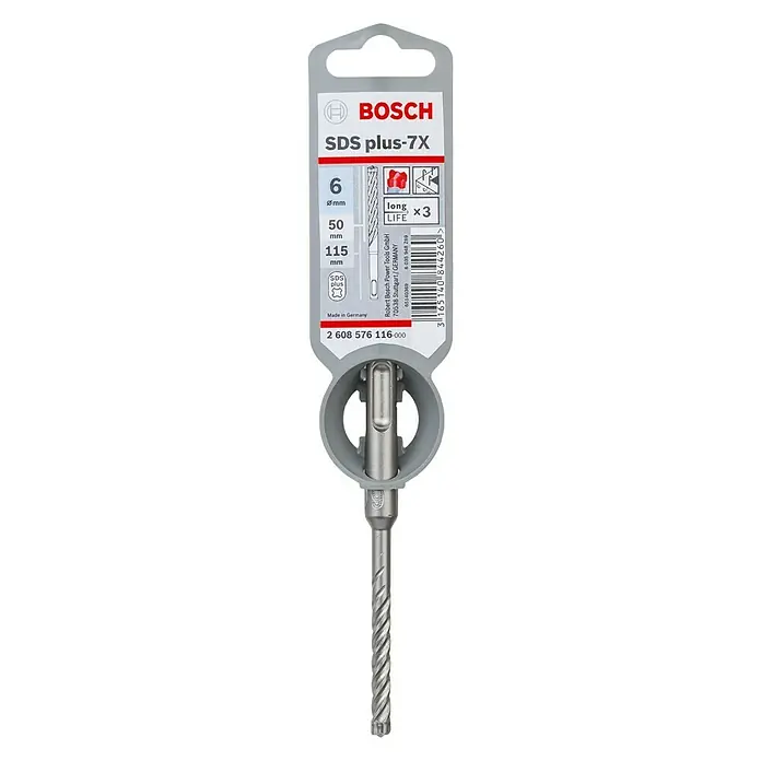 Bosch Professional Svrdlo za beton SDS-Plus - Promjer: 6 mm, Duljina: 115 mm - Pogled odozdo
