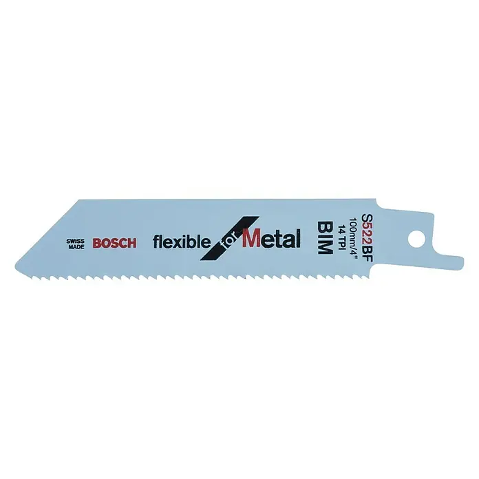 Bosch Säbelsägeblatt S 522 BF - Einsatzbereich: Blech, 2 Stk., Länge: 100 mm - Vorderansicht
