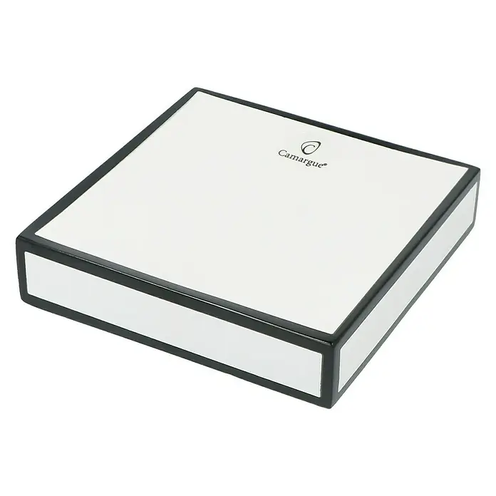 Camargue Couture Seifenschale - Polyresin, Weiß, Schwarz
