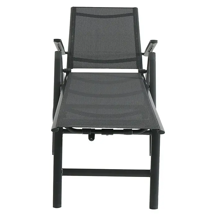 Sunfun Maja Tumbona - An x Pr x Al: 75 x 189 x 108 cm, Antracita, Respaldo regulable