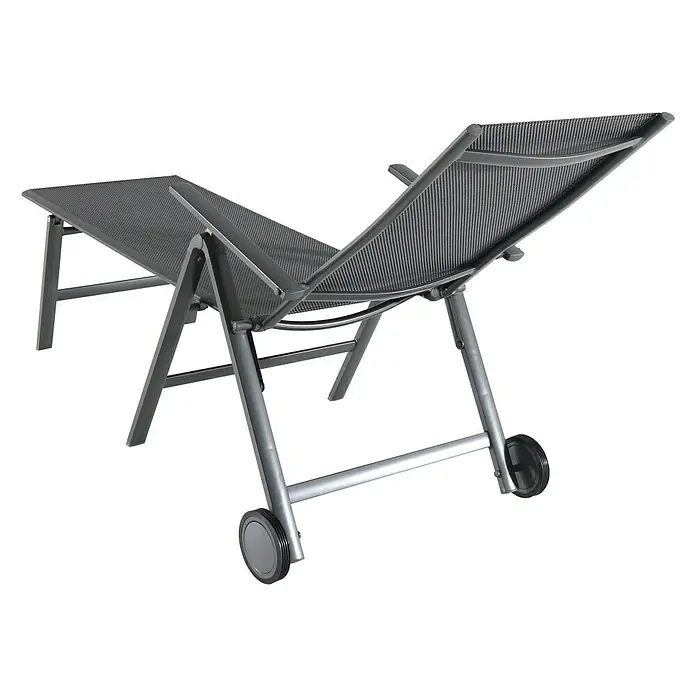 Sunfun Maja Tumbona - An x Pr x Al: 75 x 189 x 108 cm, Antracita, Respaldo regulable