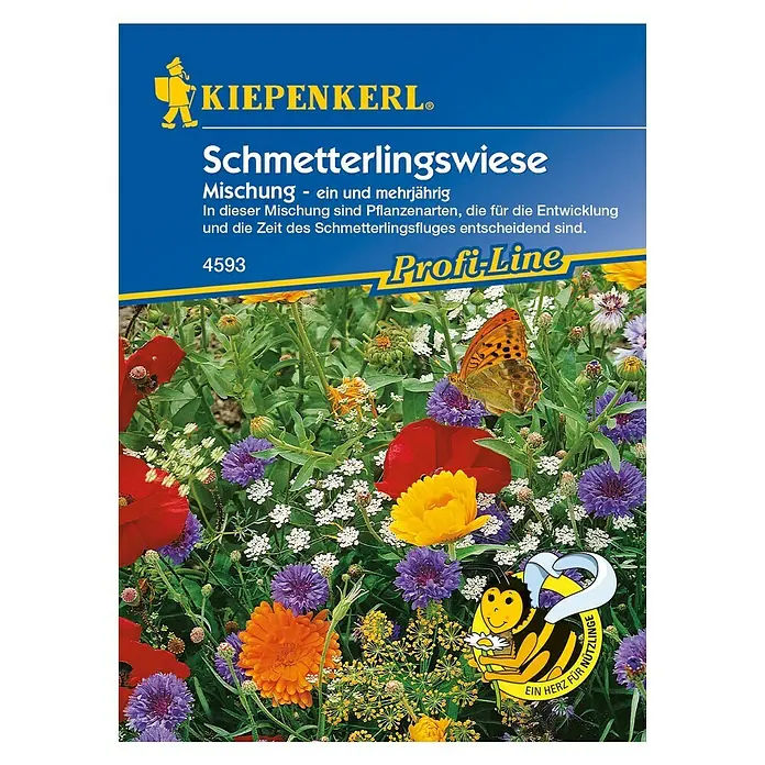 Kiepenkerl Profi-Line Blumensamenmischung Schmetterlingswiese - Verschiedene Sorten, Blütezeit: Juni, 5 m² - 8 m² - Vorderansicht