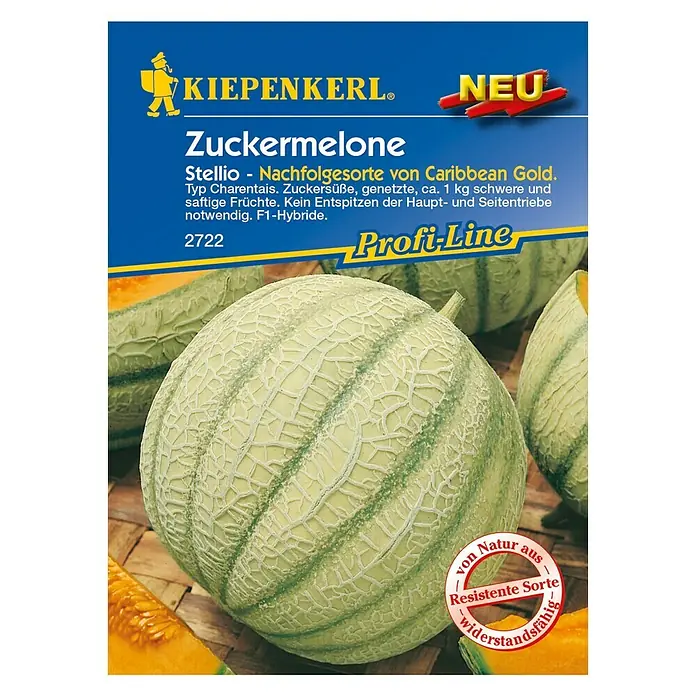 Kiepenkerl Profi-Line Obstsamen Zuckermelone - Cucumis melo, Erntezeit: Juli - Vorderansicht