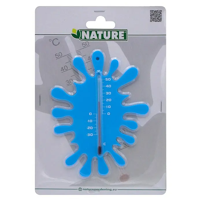 Nature Buitenthermometer Splash - Hoogte: 23 cm, Kunststof - Vooraanzicht