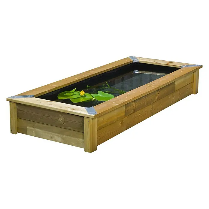 Ubbink Hochteich Set Quadro Mirror - 220 x 90,5 x 31,3 cm - Vorderansicht
