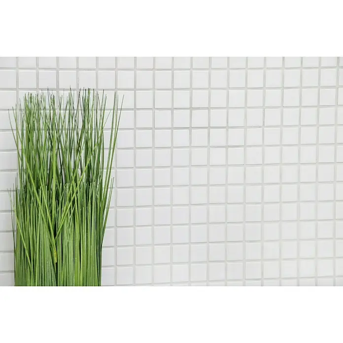 Mozaik pločica - 32,6 x 30 cm, Bijele boje, Sjaj - Proizvod u upotrebi