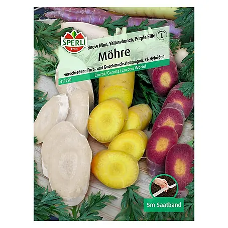 Sperli  Gemüsesamen Möhre Snowman, Yellowbunch & Purple Elite