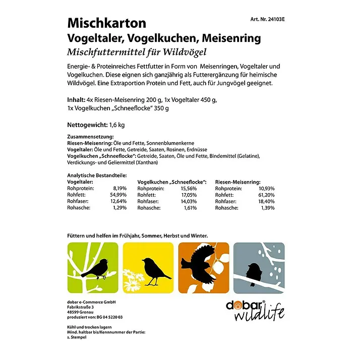 Dobar Wildvogelfutter Set - 6 Stk.