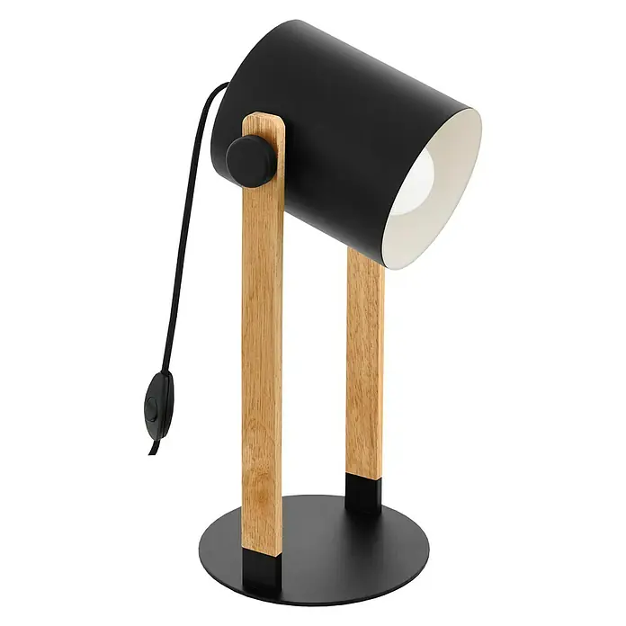 Eglo Hornwood Lámpara de sobremesa - 40 W, L x An x Al: 21 x 18 x 42 cm, Negro/Crema, E27