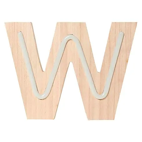 Letra LED neón de madera
