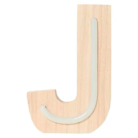Letra LED neón de madera