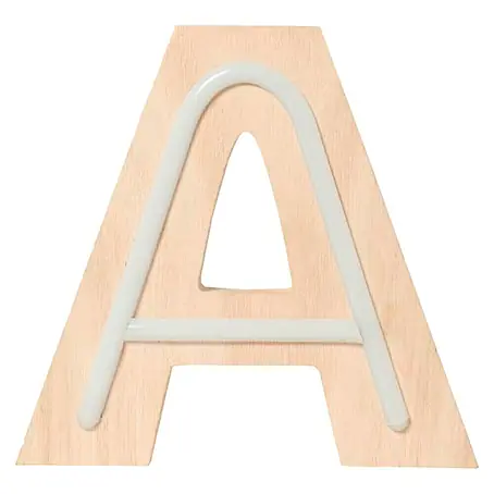 Letra LED neón de madera