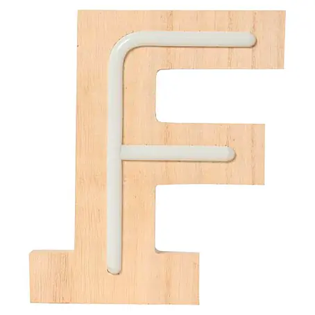 Letra LED neón de madera