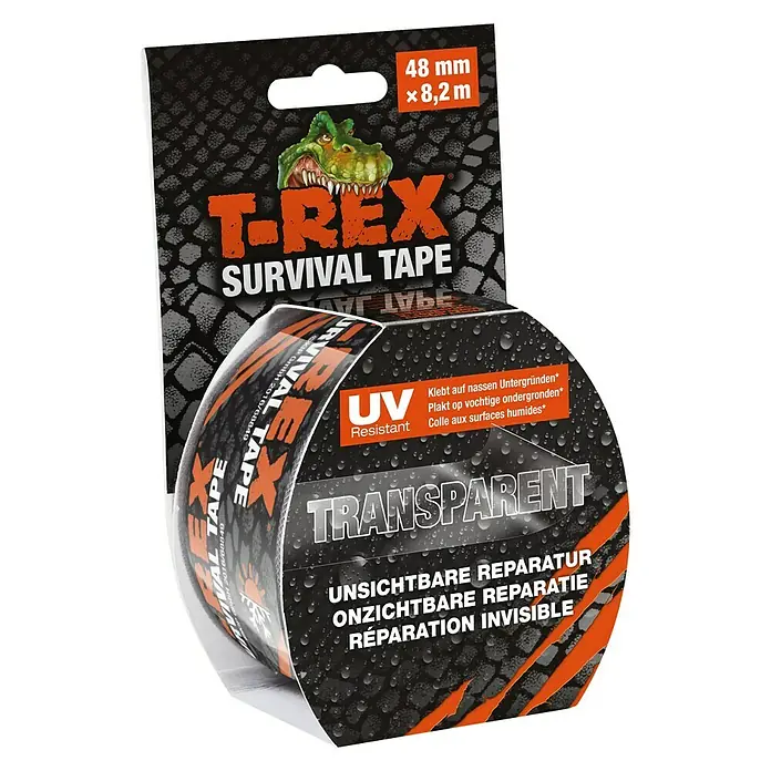 T-Rex Ljepljiva traka - Prozirno, 8,2 m x 48 mm - Pogled sprijeda
