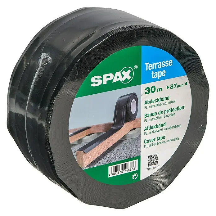 Spax Traka - Crne boje, 30 m x 87 mm - Pogled s lijeve strane