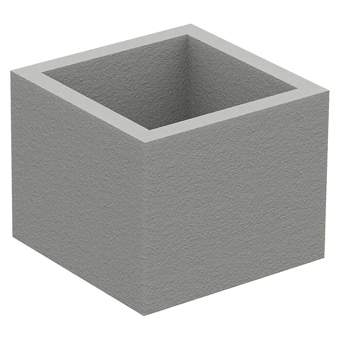 Ampliación chimenea para barbacoas de obra - L x An x Al: 30 x 30 x 23 cm, Hormigón, Gris