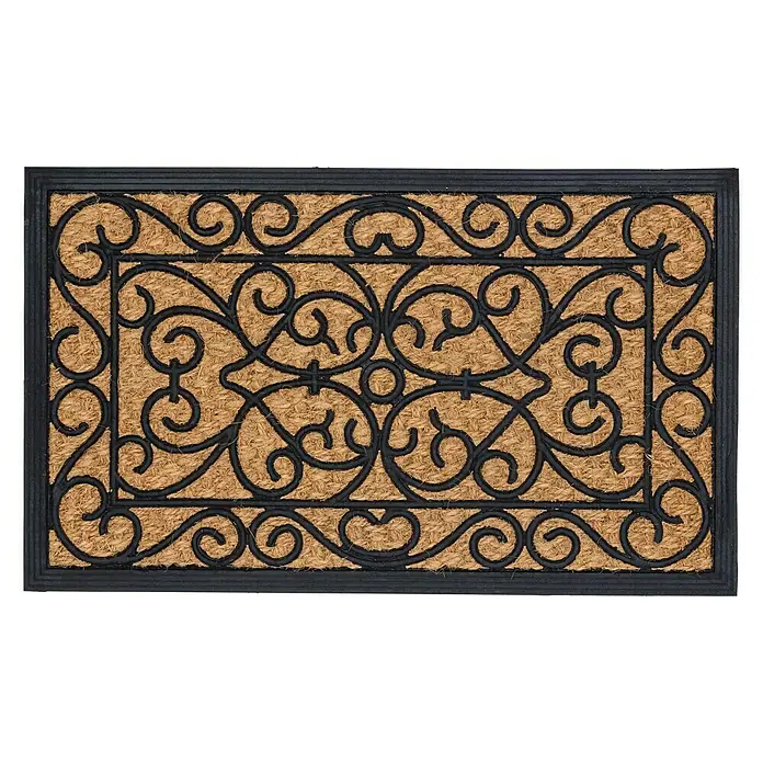 Astra Coco Kokosfußmatte Deluxe Light - Gitter, 45 x 75 cm, Rechteck, 75 % Gummi, 25 % Kokos - Ansicht von oben