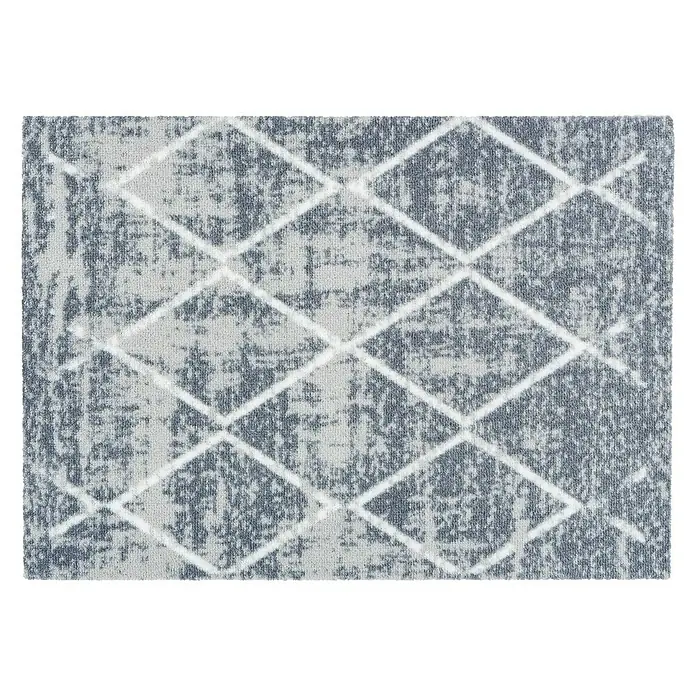 Astra Miabella Sauberlaufmatte Rauten - Grau/Weiß, 50 x 70 cm, 100 % Polyamid - Ansicht von oben
