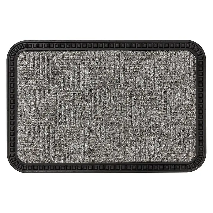 Astra Fußmatte Border Star - Silber, 40 x 60 cm, 70 % Polypropylen, 30 % Gummi - Ansicht von oben