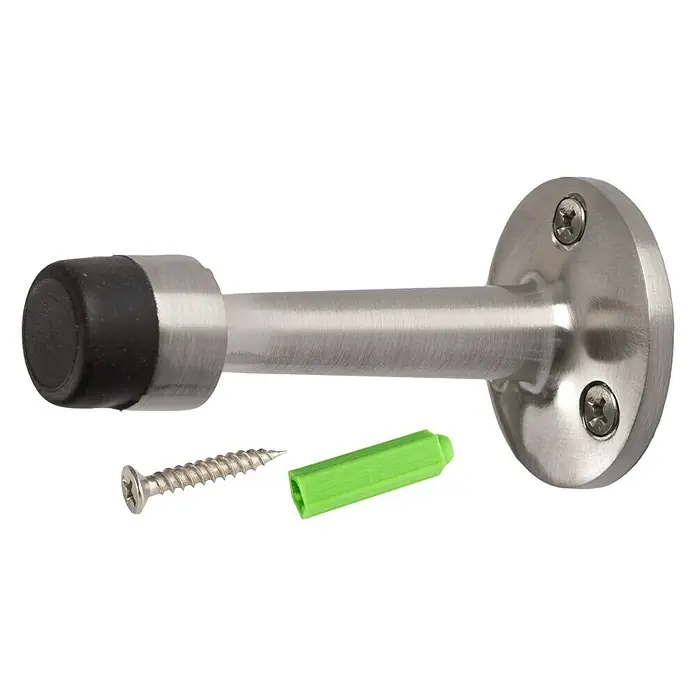 Wandtürstopper 40x75 mm - B x L: 40 x 75 mm, Silber/Schwarz - Rechte Seitenansicht