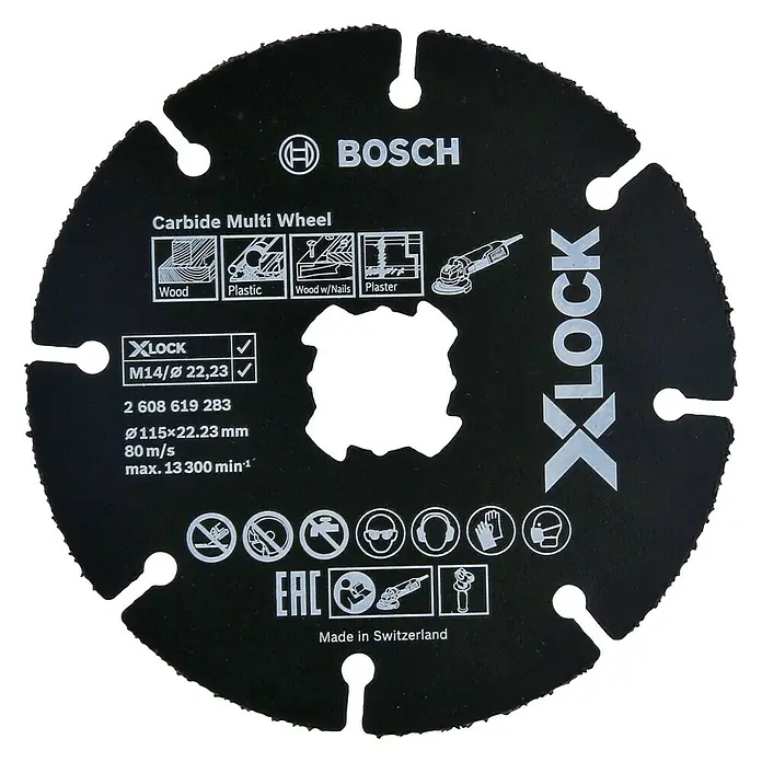 Bosch Professional X-Lock Doorslijpschijf Multiwheel - Schijfdiameter: 115 mm, Dikte plaat: 1 mm, Geschikt voor: Bouwmaterialen - Vooraanzicht