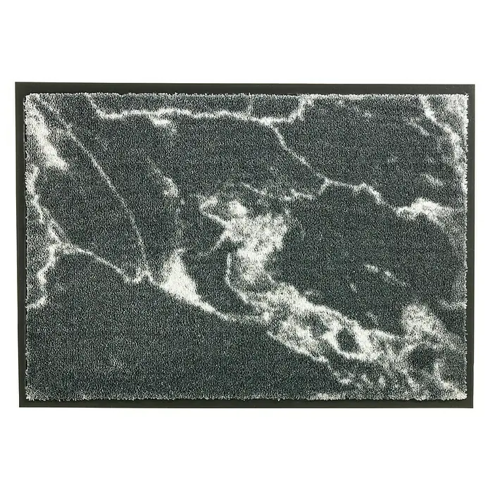 SCHÖNER WOHNEN-Kollektion Sauberlaufmatte Marmor - Anthrazit/Grau, 100 x 67 cm, 100 % Polyamid - Ansicht von oben