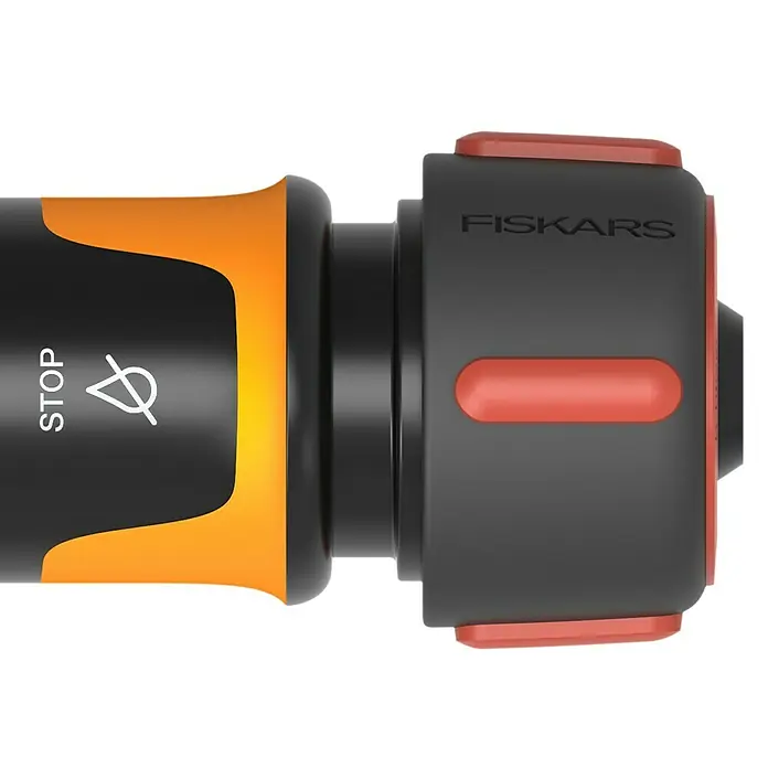 Fiskars Schlauchanschluss - ¾″, Mit Wasserstopp - Ansicht von oben