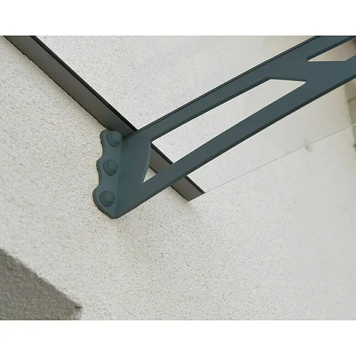 Palram – Canopia Pultvordach Aquila - 2.055 x 915 x 175 mm, Farbe Träger: Anthrazitgrau