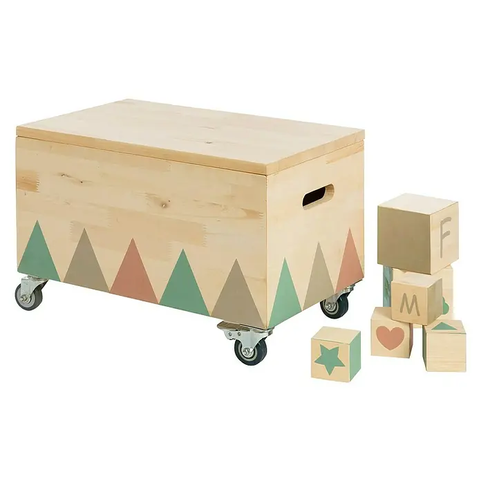 Muddy Buddy Spielzeugkiste Treasure Hunter - L x B x H: 50 x 30 x 32 cm, Natur - Vorderansicht