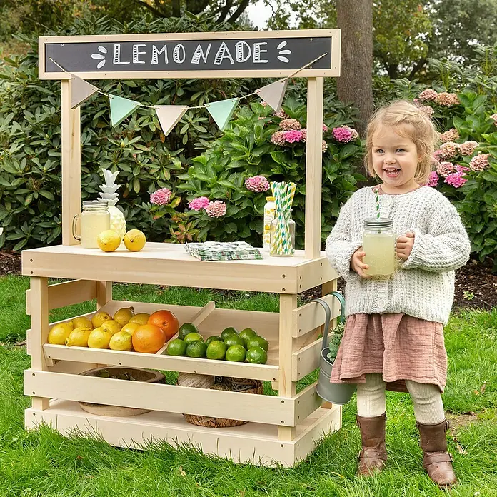Muddy Buddy Kinder-Kaufladen Garden Friend - L x B x H: 90 x 40 x 115 cm, Holz, Natur - Stimmungsaufnahme