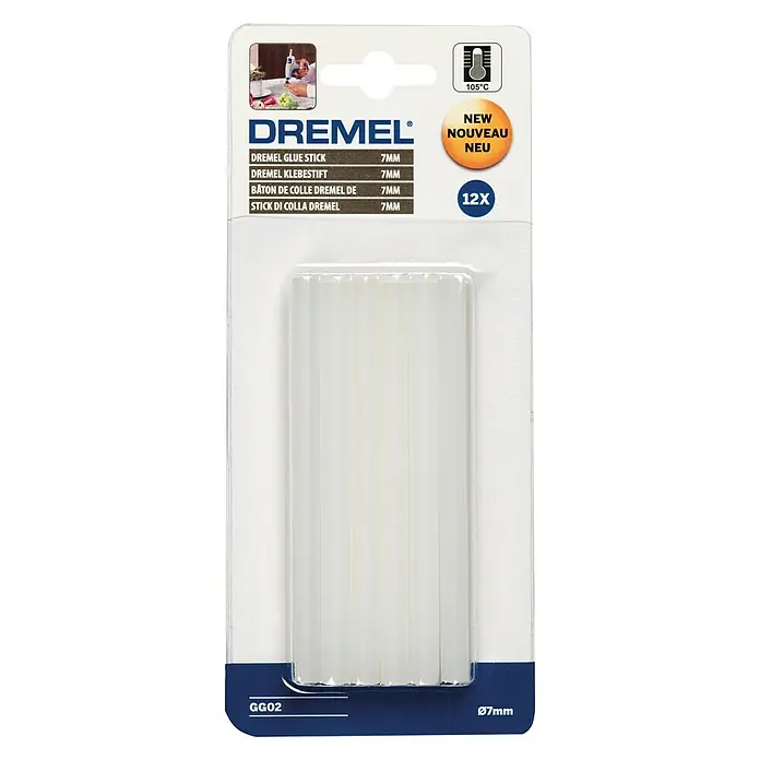 Dremel Barras termoadhesivas - 12 ud., Temperatura de tratamiento: +105 °C a +140 °C
