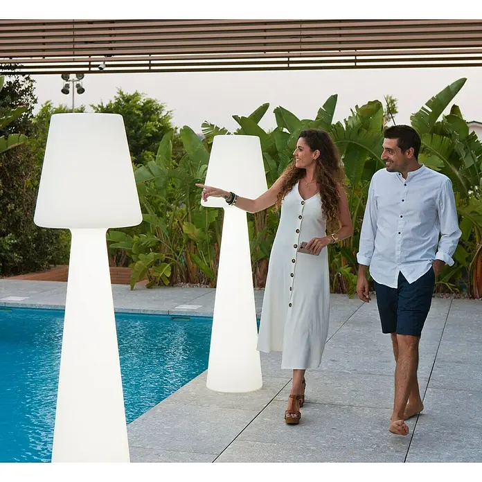 New Garden Lámpara de diseño para exterior LED Lola - 2 luces, Color de luz: Blanco frío, Altura: 165 cm