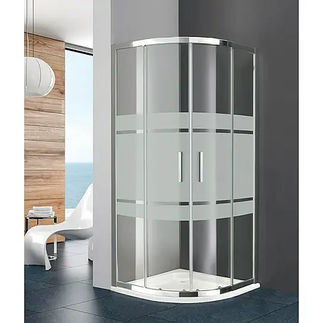 GME  Mampara de ducha semicircular Prestige Titan Frost Radio Italiano