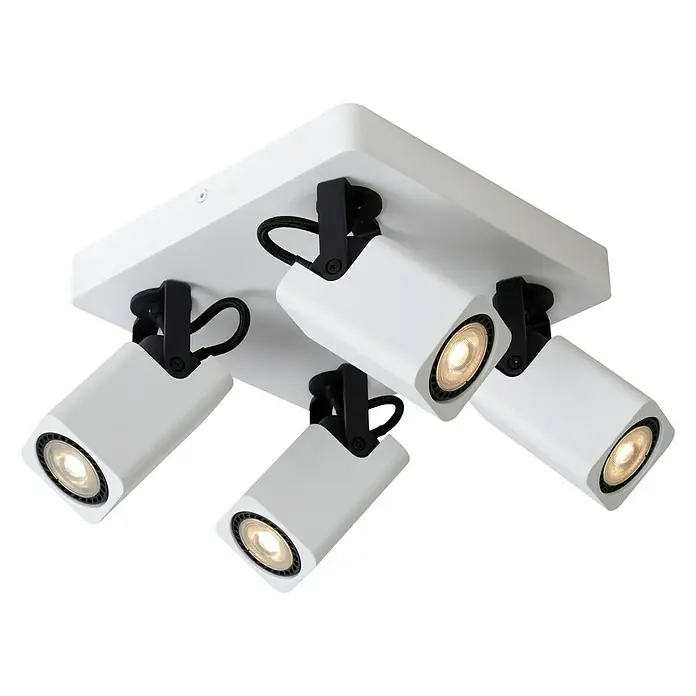 Lucide LED-Deckenstrahler Roax - 20 W, L x B x H: 23 x 23 x 16 cm, Weiß, Warmweiß