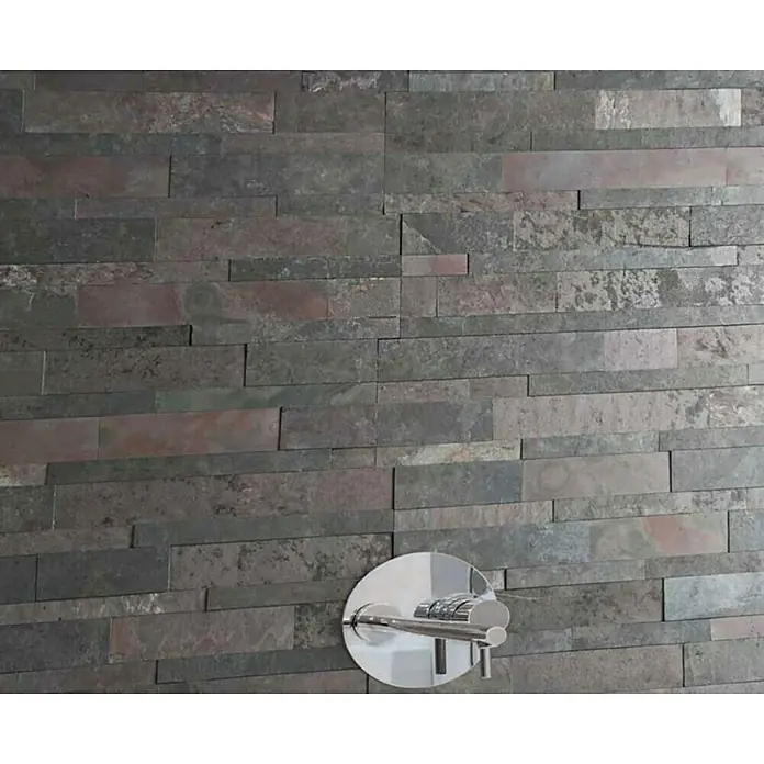 Selbstklebemosaik - 60 x 15 cm, Naturstein, Basaltgrau