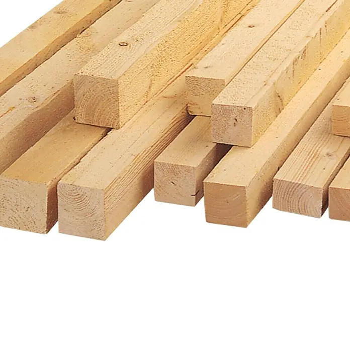 Rahmenholz - 300 x 7,8 x 7,8 cm, Fichte/Tanne, Sägerau - Linke Seitenansicht