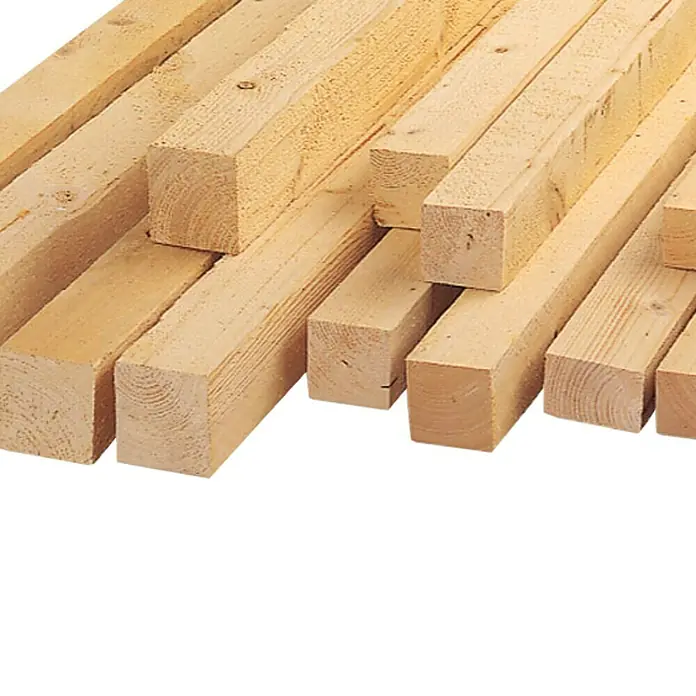 Rahmenholz - 300 x 9,8 x 9,8 cm, Fichte/Tanne, Sägerau - Linke Seitenansicht