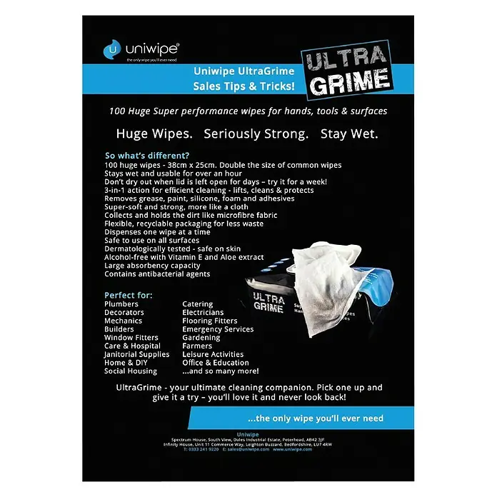 Feuchte Reinigungstücher Ultra Grime - 100 Stk.