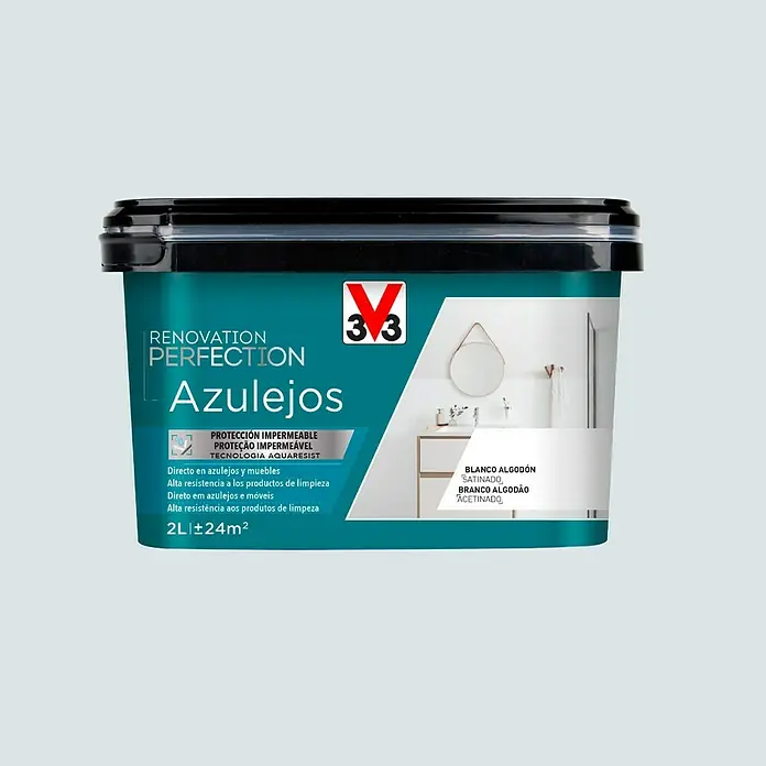 V33 Esmalte para azulejos Renovation Perfection - Gris pluma, 2 l, Satinado