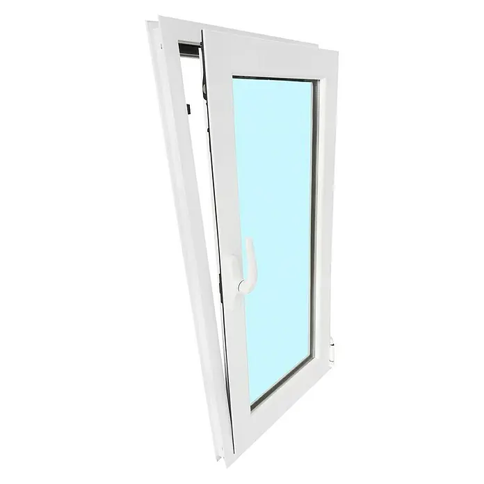 Solid Elements Ventana de aluminio Practicable Oscilobatiente - 50 x 100 cm, Izquierda, Blanco, Sin persiana