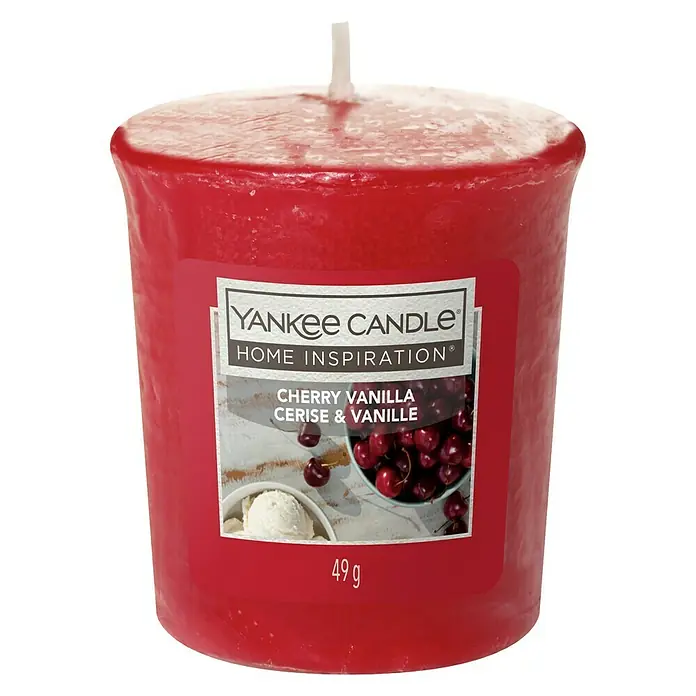 Yankee Candle Home Inspirations Votivkerze - Cherry Vanilla, 49 g - Vorderansicht
