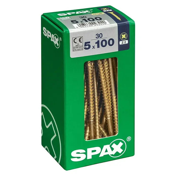 Spax Universalschraube - 4,5 x 40 mm, Teilgewinde, 175 Stk. - Linke Seitenansicht