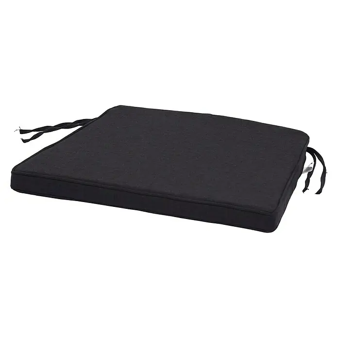Sunfun Klubsessel-Kissen Georgia - L x B x H: 48 x 45 x 4 cm, Schwarz - Linke Seitenansicht
