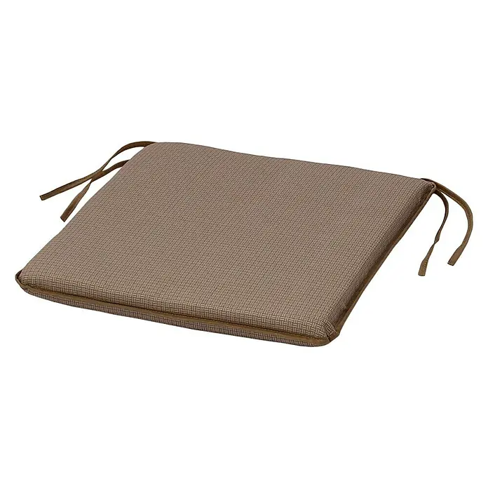 Sunfun Sitzkissen Edda - 37 x 37 x 4 cm, Natur, 52% Polyester, 48% Baumwolle - Linke Seitenansicht