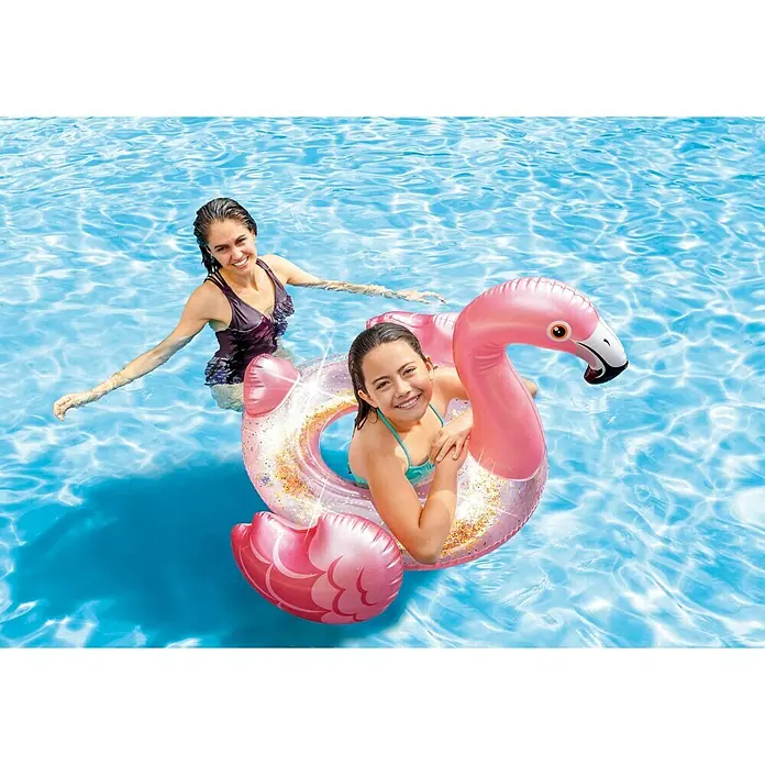 Intex Schwimmring Glitter Flamingo - L x B x H: 99 x 89 x 71 cm, Rosa - Stimmungsaufnahme