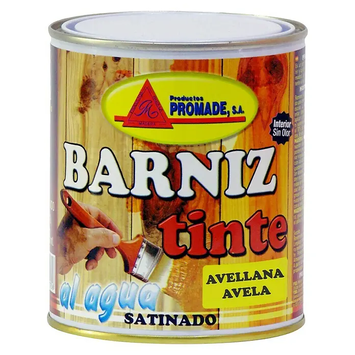 Barniz para madera Tinte al Agua - Avellana, Satinado, 750 ml