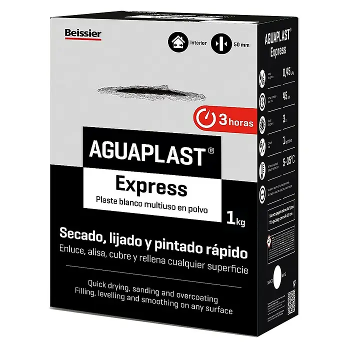 Beissier Aguaplast Plaste Express - Blanco, 1 kg