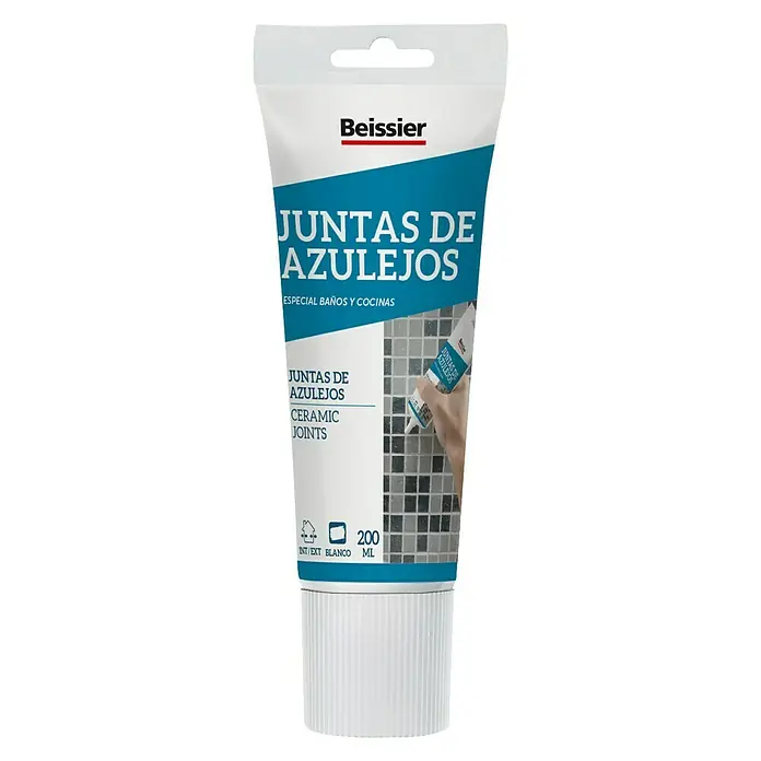 Beissier Masilla Juntas de azulejos - Blanco, 200 ml