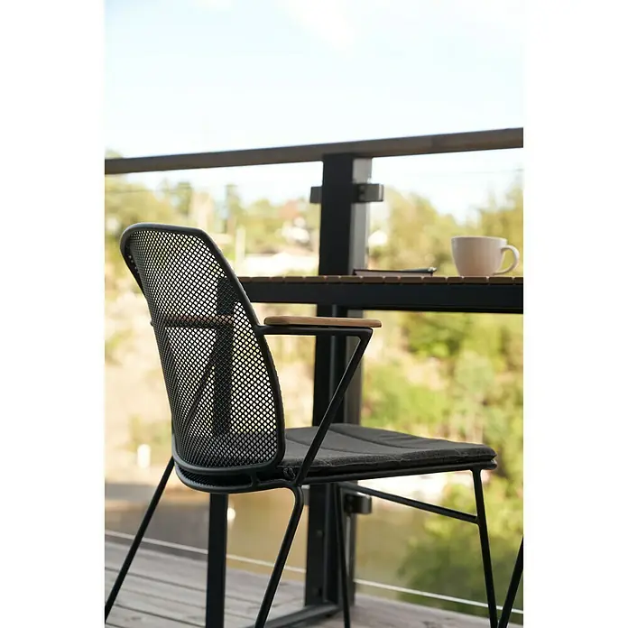 SENSUM Vrtna fotelja Öje - Š x D x V: 56 x 60 x 80 cm, Metalna mreža, Antracit, Mogu se slagati jedni na druge